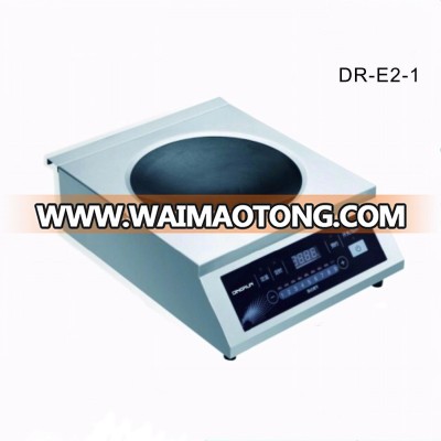 3500W high power restaurant commercial stainless steel  waterproof touch control concave induction cooker